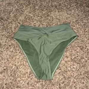 Green Crossover Bikini Bottom